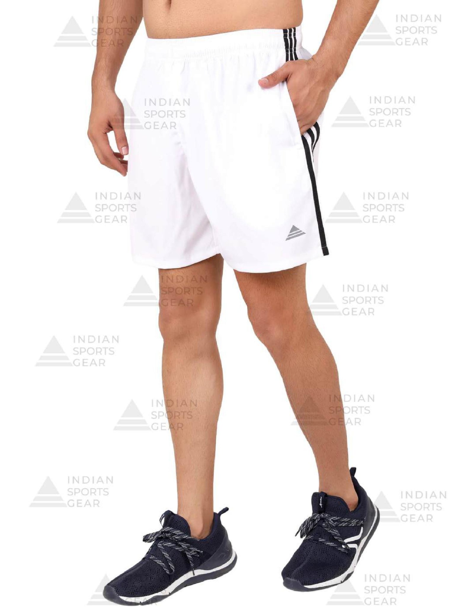 White shorts with black side